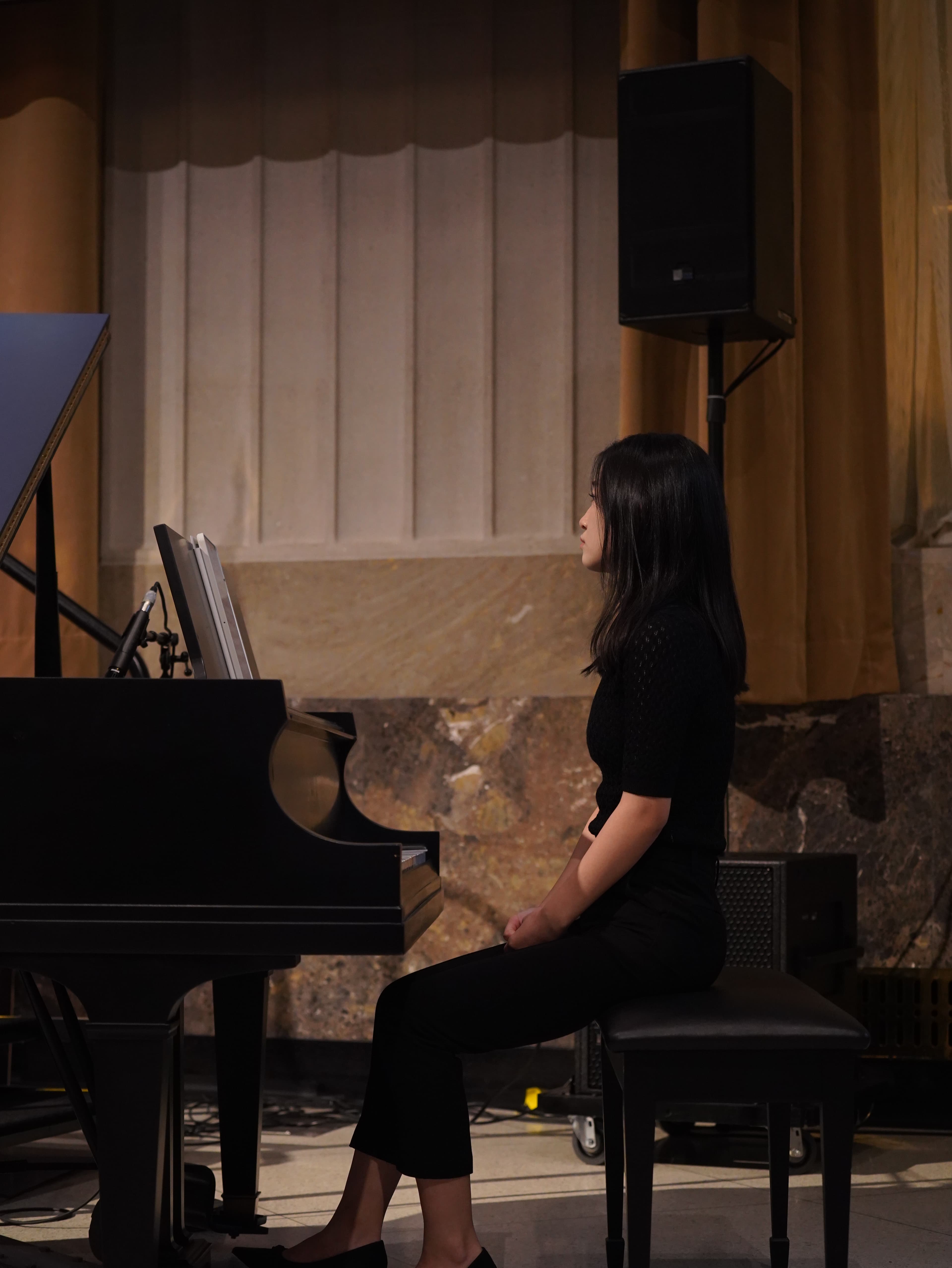 Piano keys and performance detail